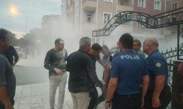 Kendini yakmaya çalışan şahsı polis böyle kurtardı