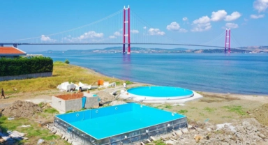 Lapseki’de Aqua Park projesinin çalışmaları sürüyor