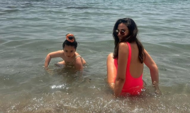 Ovalı, kızı Mihran Ela ile tatilde
