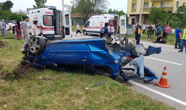 Samsun'da 3 araçlı trafik kazası: 7 yaralı