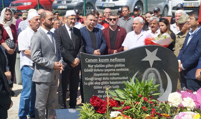 Şehit polis memuru Nefize Çetin Özsoy, kabri başında anıldı