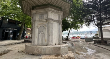 Tarihi Emirgan Çeşmesine kepçeli zarar iddiası