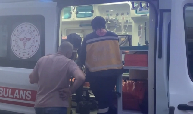 Tesisat yaparken çıkan yangında bir işçi yaralandı