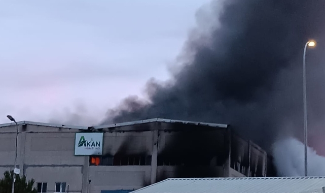 Yağ fabrikasında korkutan yangın