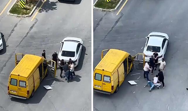 Yol verme kavgası kameralara yansıdı