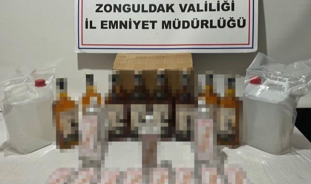 Alaplı’da kaçak içki operasyonu