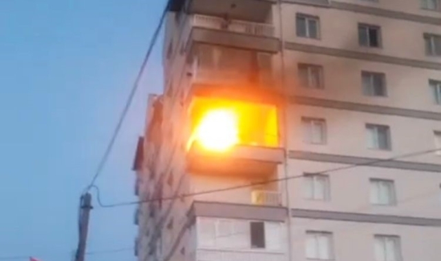 Ankara'da 6 katlı binada korkutan yangın