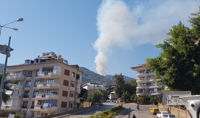Antalya'daki yangına havadan ve karadan müdahale