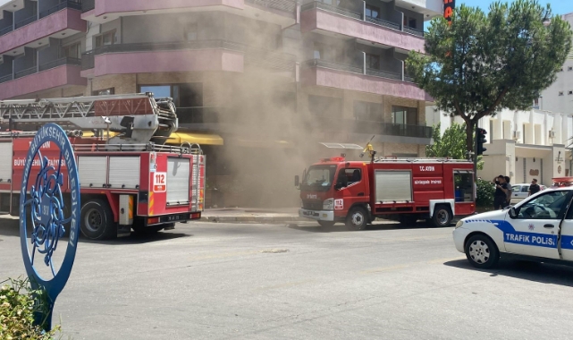 Aydın'da korkutan otel yangını