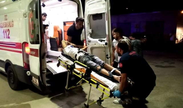 Bursa'da köpekten kaçarken kaza yaptılar