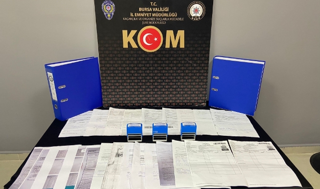 Bursa'da sahte belge operasyonu! 9 kişi yakalandı
