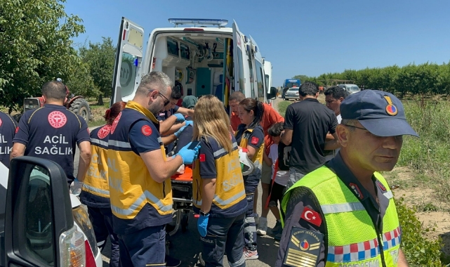 Bursa'da tarlaya uçan aracın camları patladı!