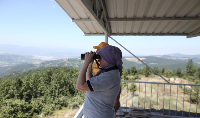Bursalı aile, orman yangınlarına karşı nöbet tutuyor