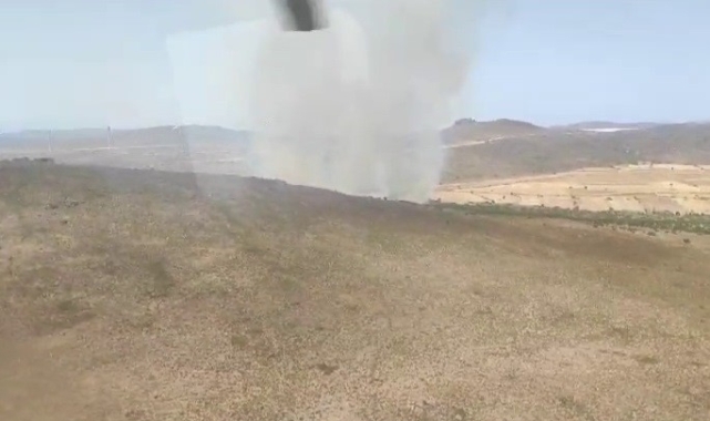 Çeşme'de orman yangını: Helikopterler havalandı