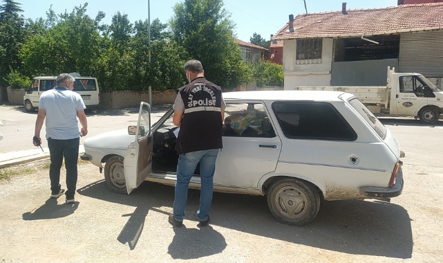 Çorum'da çalınan otomobil kazalı geri getirildi