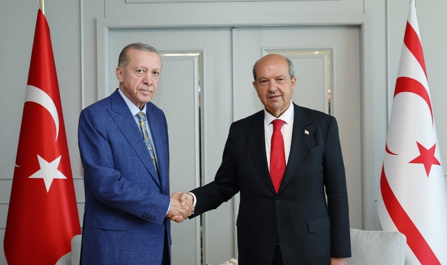 Cumhurbaşkanı Erdoğan, Ersin Tatar ile görüştü