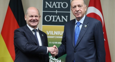 Cumhurbaşkanı Erdoğan, Scholz ile görüştü