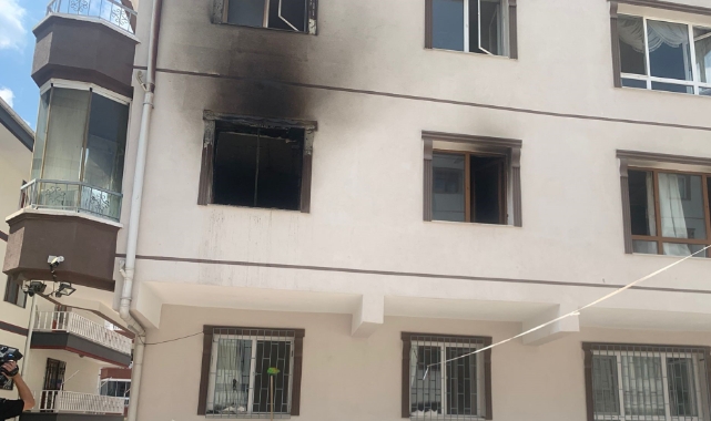 Ankara'da daire alevlere teslim oldu!