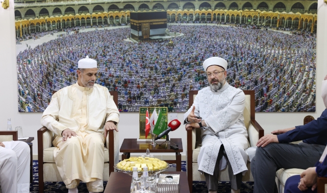 Diyanet İşleri Başkanı Erbaş, Libya Hac Bakanı ile bir araya geldi