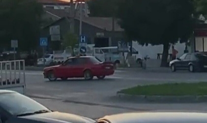 Drift atan sürücüye ceza kesildi