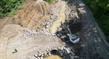Düzce'de yıkılan köprü yeniden inşa edildi