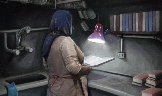 Eğitim konulu karikatür yarışmasının ödülleri veriliyor