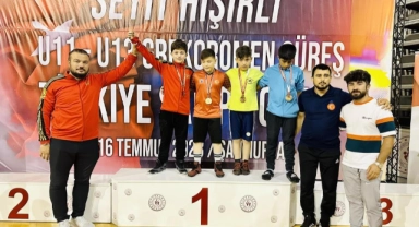 Erzincanlı güreşçi Türkiye ikincisi