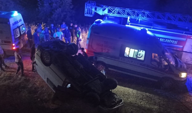 Freni boşalan araç takla attı: 7 yaralı