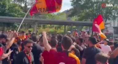 Galatasaray taraftarları Viyana sakaklarında
