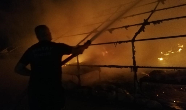 Hatay'da çadır yangını