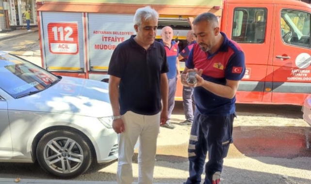 İki duvar arasına sıkışan yavru kedi kurtarıldı