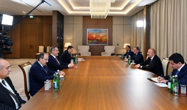 İlham Aliyev, Hakan Fidan'ı kabul etti