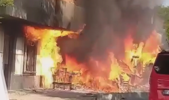 İstanbul'da ahır yangını