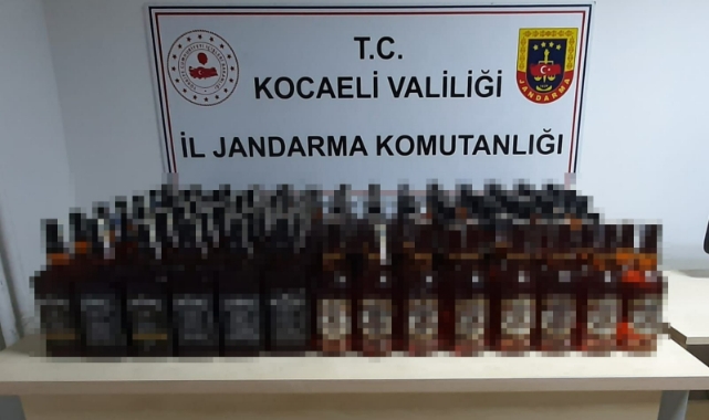 Kaçak içkiye jandarma engeli