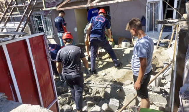 Kahramanmaraş'ta inşaatta göçük! 1 ölü,2 yaralı