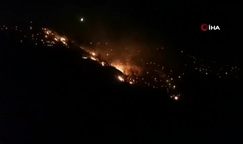 Kahramanmaraş’ta orman yanına müdahaleler sürüyor