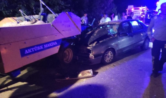 Karı kocayı feci kaza ayırdı