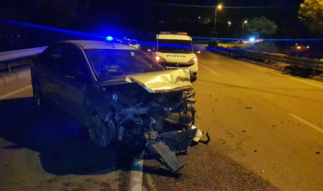Kaza yapan sürücüsü 2,44 promil alkollü çıktı