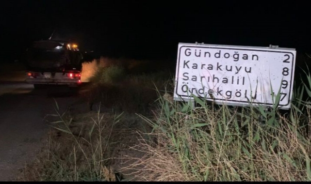 Kazaya karışan iki araç alev topuna döndü