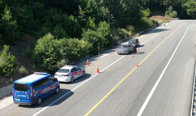 Kırklareli'nde dronlu trafik denetimi