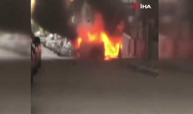 Kontağını çevirdi, aracı bomba gibi patladı