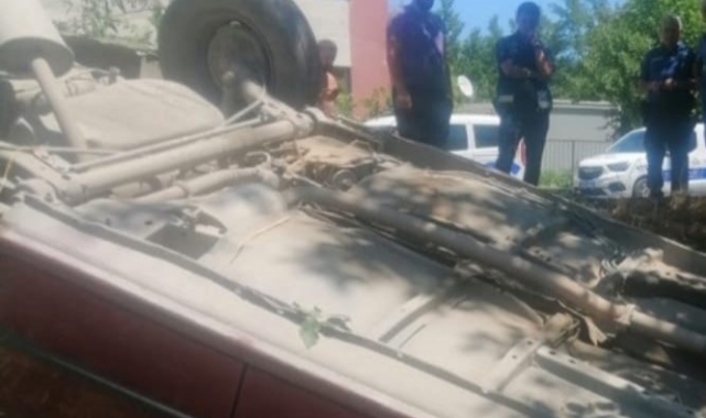 Kontrolden çıkan otomobil takla attı: 5 yaralı