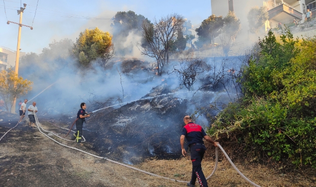 Kuşadası'nda korkutan yangın
