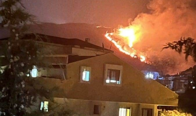 Makilik alanda korkutan yangın