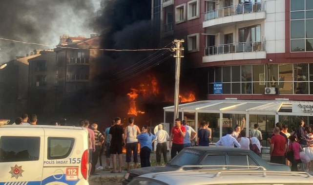 Muğla'da çıkan yangında 3 iş yeri zarar gördü