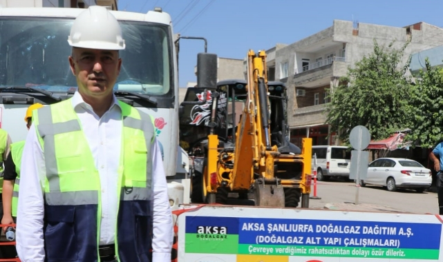 O ilçede doğalgaz için ilk kazma vuruldu