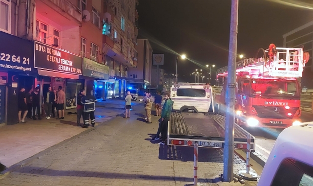 Oto aksesuar dükkanında faciadan dönüldü
