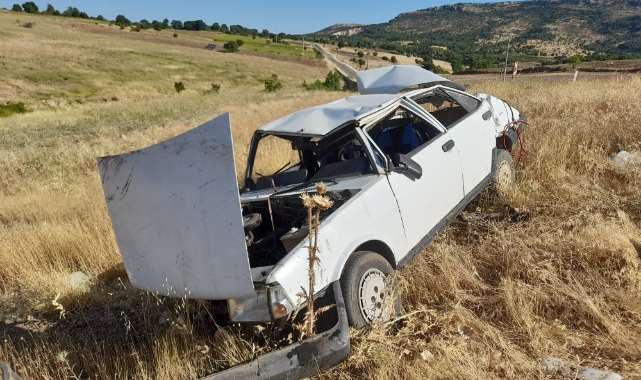 Otomobil şarampole yuvarlandı: 1 yaralı