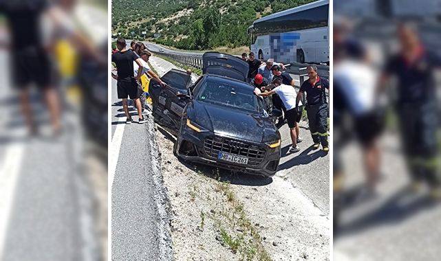 Otomobil su kanalına devrildi: 1 yaralı