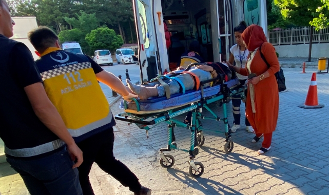 Otomobille elektrikli bisiklet çarpıştı: 1 yaralı
